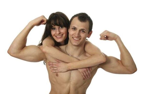 men and women who increase strength with products